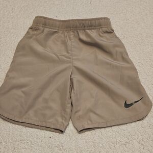 Nike Beige DRI-FIT Sports Shorts